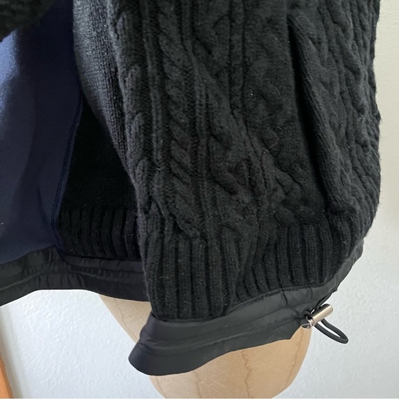 NIKE x SACAI sz S Tech Fleece Sweatshirt Sweater Navy Blue Black Split Cable - Picture 12 of 14